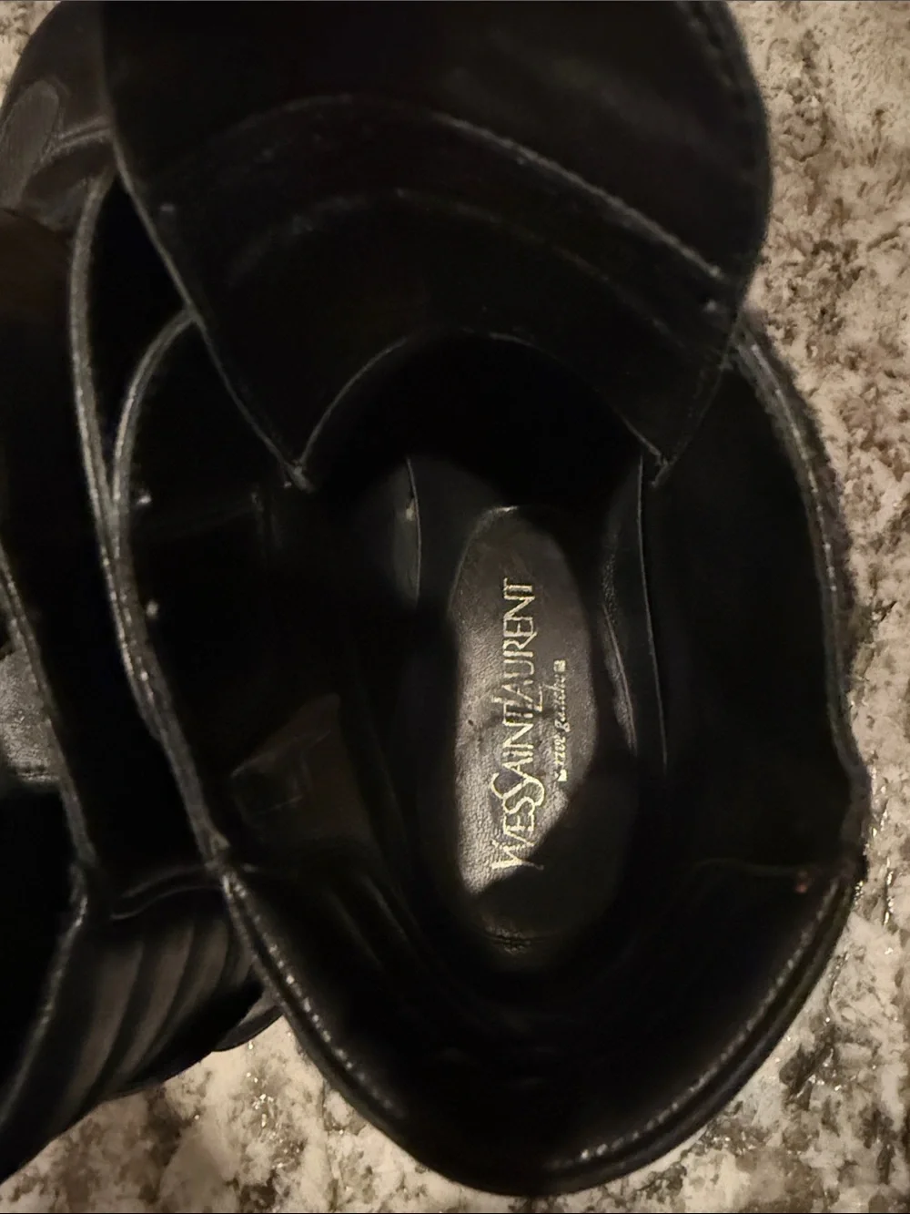 Yves Saint Laurent Black High-Top Lace & Strap Sneakers